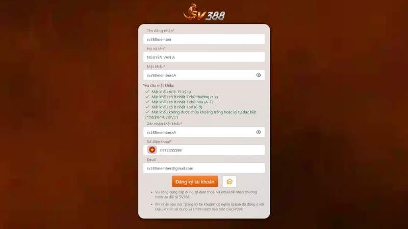 Bước 2: Điền thông tin cá nhân (Phần quan trọng nhất)