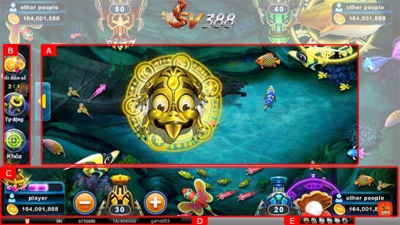 Giao diện trò chơi Đại Sư Đánh Cá