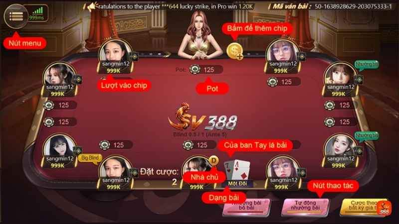Giới thiệu game bài Xì Tố 3D tại SV388