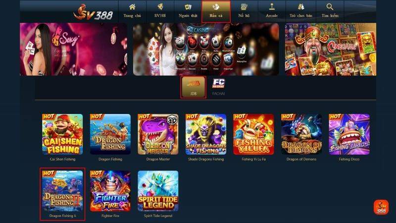Hướng dẫn cách chơi Bắn Cá Rồng tại bắn cá SV388