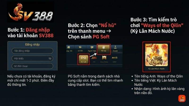 Hướng dẫn tham gia Kỳ Lân Mách Nước tại Nổ Hũ SV388