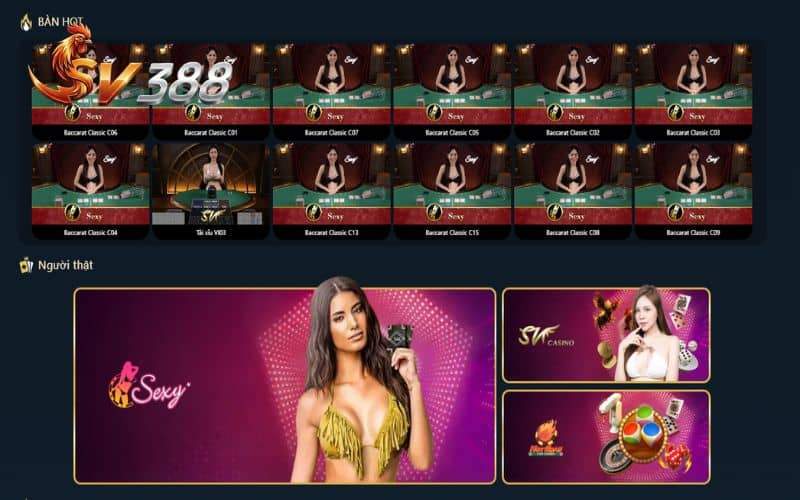 Các bàn cược tại casino SV388 được điều hành bởi dealer người thật Các bàn cược tại casino SV388 được điều hành bởi dealer người thật